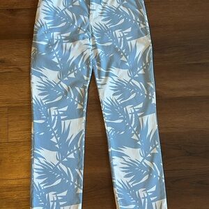 Vineyard Vines Blue and White Palm Print Kids Casual Bottoms